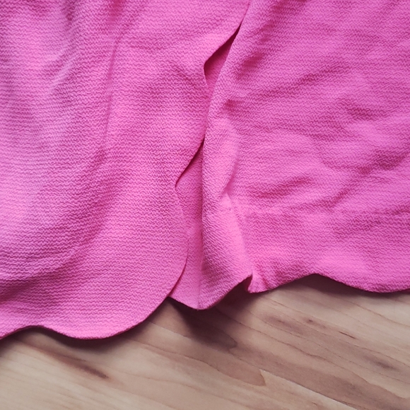 Bobeau pink petal edge swing open back short sleeve top Size XL - Picture 5 of 9